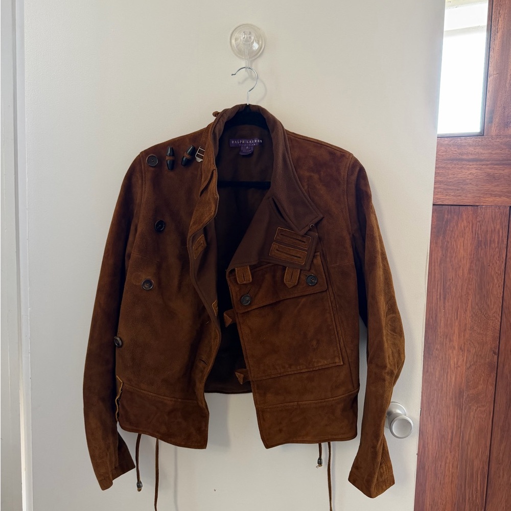 Ralph Lauren Purple Label, Cognac Suede Moto-Jacket *RARE* - Picture 2 of 6
